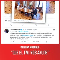 Cristina Kirchner “Que el FMI nos ayude”