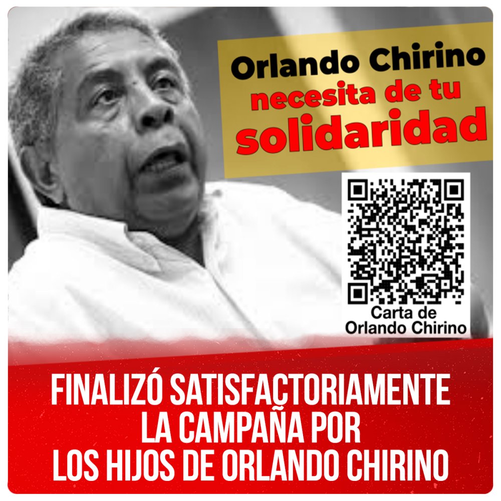 Finalizó satisfactoriamente  la campaña por  los hijos de Orlando Chirino