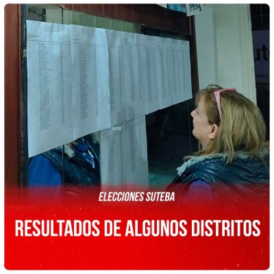 Elecciones Suteba / Resultados de algunos distritos