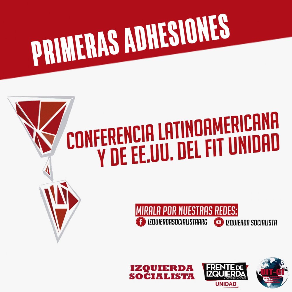 Primeras adhesiones internacionales a la Conferencia Latinoamericana y de los Estados Unidos convocada por el FITU