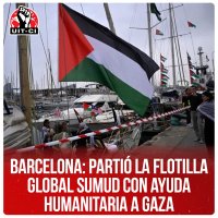 Barcelona: Partió la Flotilla Global Sumud con ayuda humanitaria a Gaza