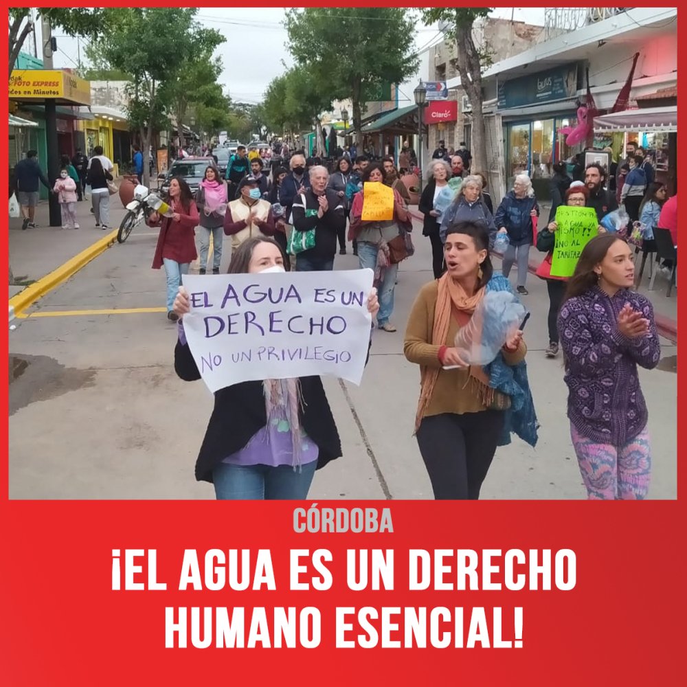 Córdoba / ¡El agua es un derecho humano esencial!