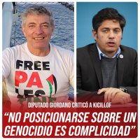 Diputado Giordano criticó a Kicillof “No posicionarse sobre un genocidio es complicidad”