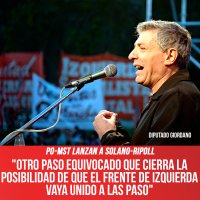 PO-MST lanzan a Solano-Ripoll / "Otro paso equivocado que cierra la posibilidad de que el Frente de Izquierda vaya unido a las PASO"