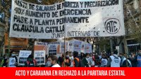 Acto y caravana en rechazo a la paritaria estatal