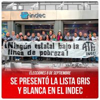 Elecciones 8 de septiembre / Se presentó la lista Gris y Blanca en el INDEC