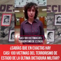 ¿Sabías que en Exactas hay casi 100 victimas del terrorismo de Estado de la última dictadura militar?