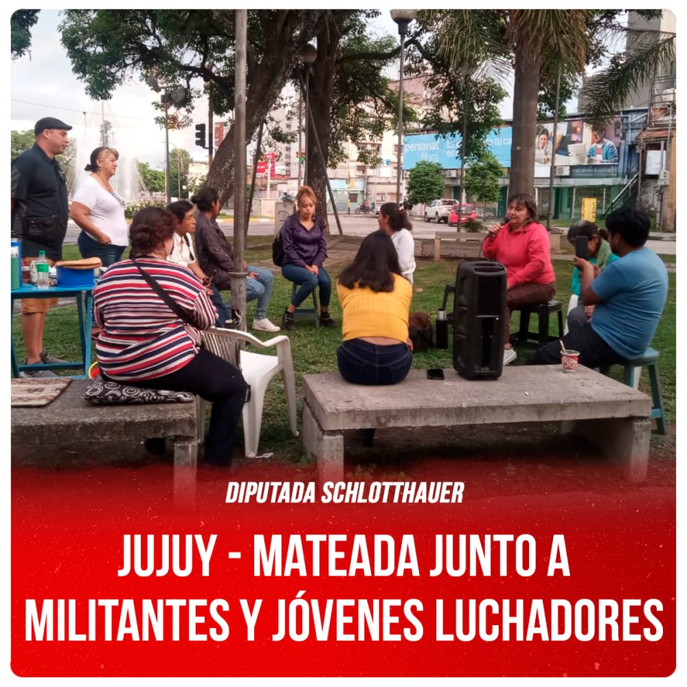 Diputada Schlotthauer / JUJUY - Mateada junto a militantes  y jóvenes luchadores