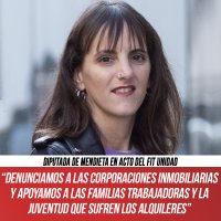 Diputada de Mendieta en ACTO del FIT Unidad  “Denunciamos a las corporaciones inmobiliarias y apoyamos a las familias trabajadoras y la juventud que sufren los alquileres”