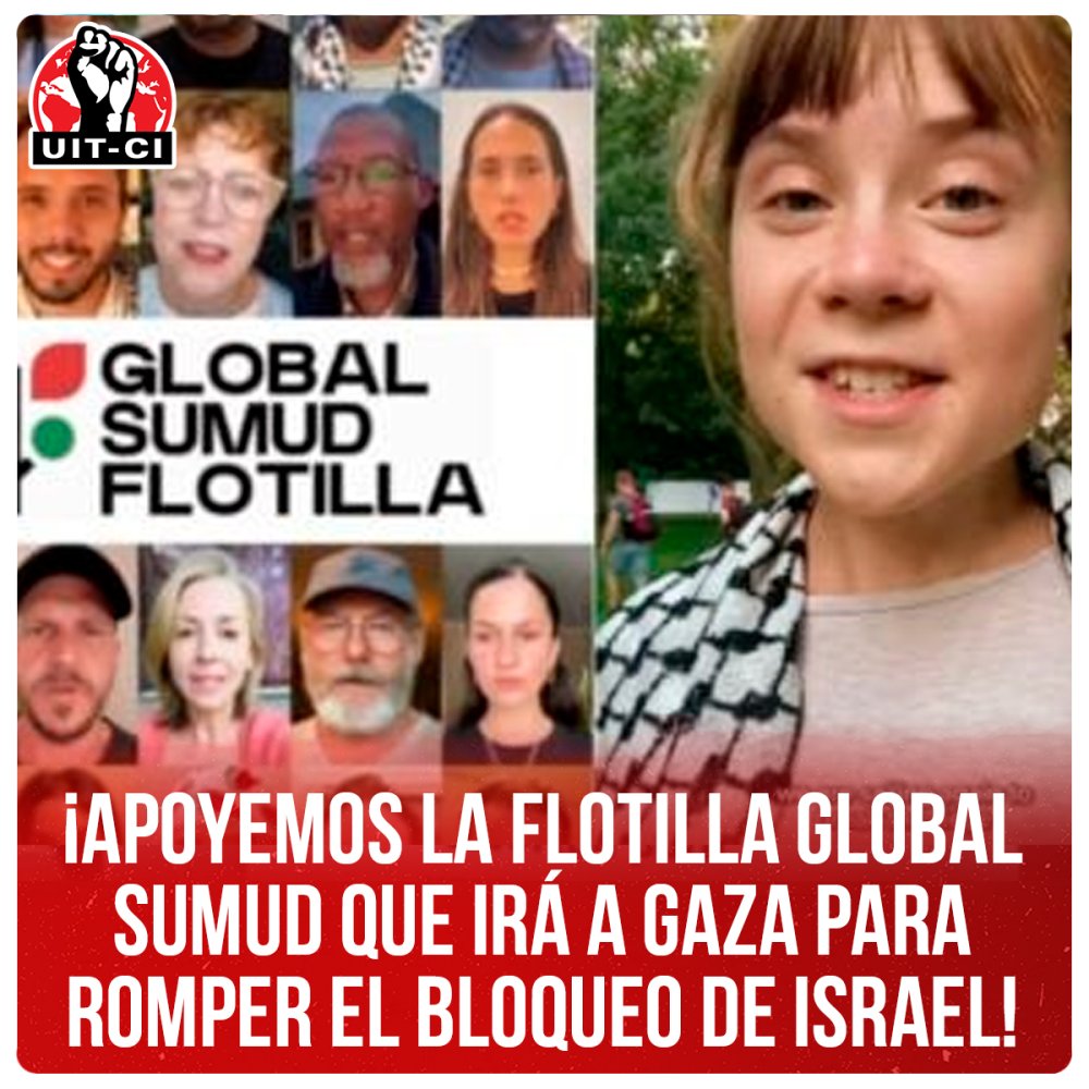 ¡Apoyemos la Flotilla Global Sumud que irá a Gaza para romper el bloqueo de Israel!