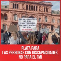 Plata para las personas con discapacidades, no para el FMI