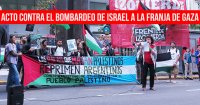 Acto contra el bombardeo de Israel a la Franja de Gaza