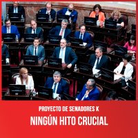 Proyecto de senadores K / Ningún hito crucial