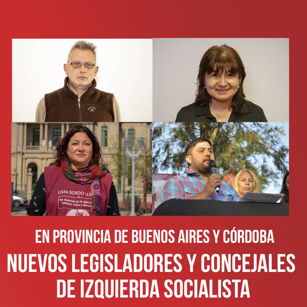 En Provincia de Buenos Aires y Córdoba / Nuevos legisladores y concejales de Izquierda Socialista