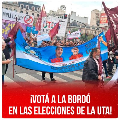 ¡Votá a la Bordó en las elecciones de la UTA!