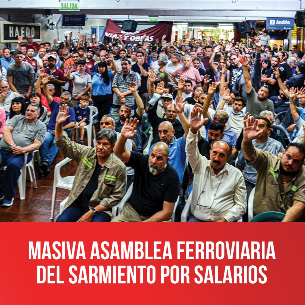 Masiva asamblea ferroviaria del Sarmiento por salarios