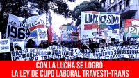 Con la lucha se logró la Ley de cupo laboral travesti-trans
