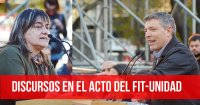 Discursos en el acto del FIT-Unidad