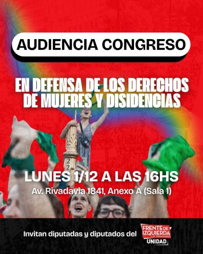 Audiencia pública en el Congreso en defensa de los derechos de las mujeres y disidencias