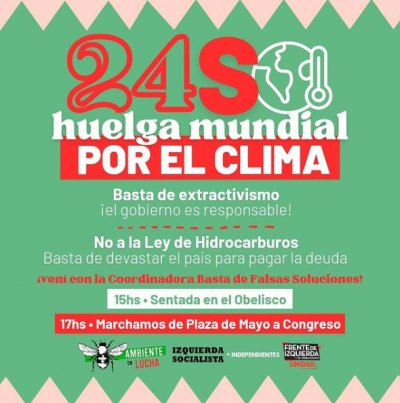 Viernes 24S - Candidata Mercedes Trimarchi en la huelga mundial por el clima