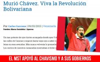 El MST apoyó al chavismo y a sus gobiernos
