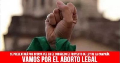 Se presentará por octava vez en el Congreso el proyecto de ley de la Campaña: Vamos por el aborto legal