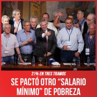 21% en tres tramos / Se pactó otro “salario mínimo” de pobreza