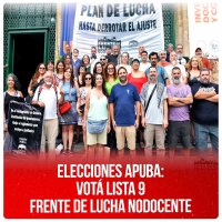 Elecciones Apuba: votá lista 9 Frente de Lucha Nodocente