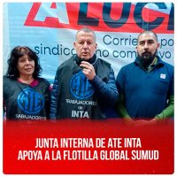 Junta Interna de ATE INTA apoya a la Flotilla Global Sumud