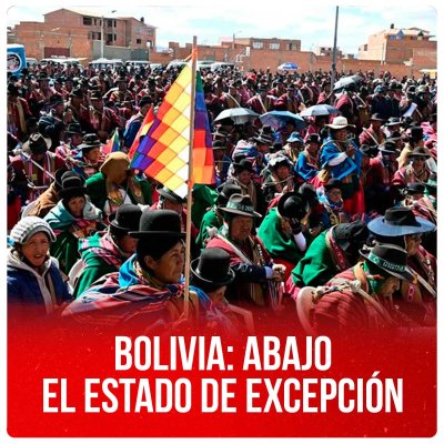 Bolivia: Abajo el estado de excepción