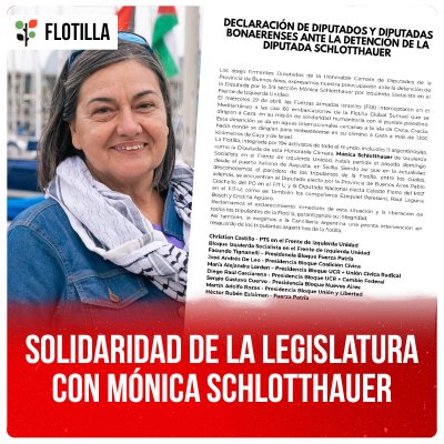 Solidaridad de la Legislatura con Mónica Schlotthauer