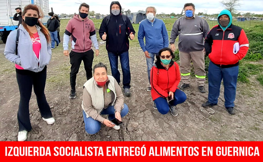 Izquierda Socialista entregó alimentos en Guernica