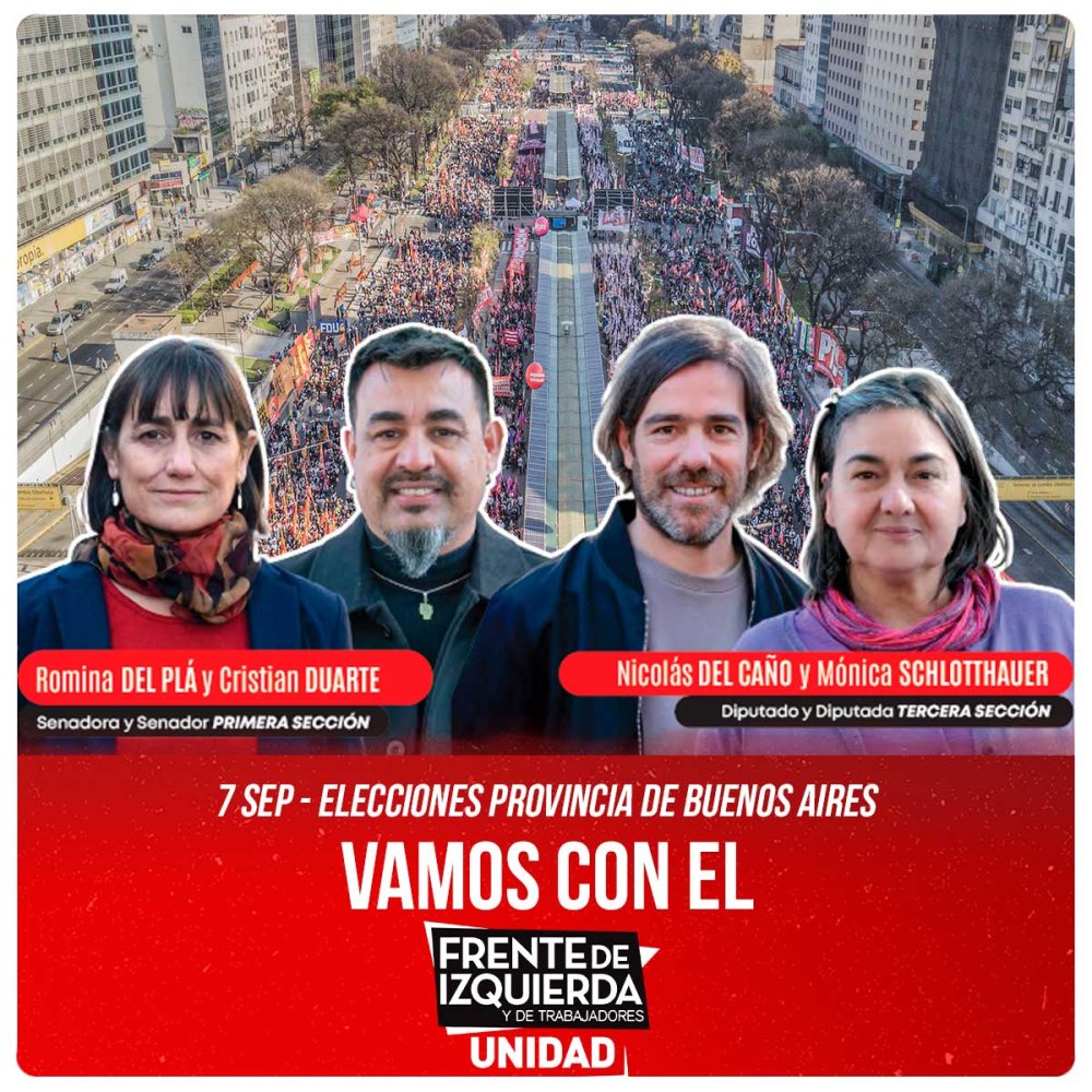 7 sep - Elecciones Provincia de Buenos Aires / Vamos con el Frente de Izquierda Unidad