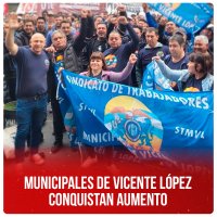 Municipales de Vicente López conquistan aumento