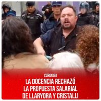 La docencia rechazó la propuesta salarial de Llaryora y Cristalli