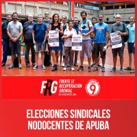 Elecciones sindicales Nodocentes de Apuba