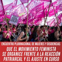 Encuentro Plurinacional de Mujeres y Disidencias / Que el movimiento feminista se organice frente a la reacción patriarcal y el ajuste en curso