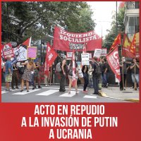 Acto en repudio a la invasión de Putin a Ucrania