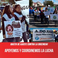 ¡Basta de ajuste contra la docencia! Apoyemos y coordinemos la lucha