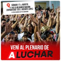 Vení al Plenario de A Luchar