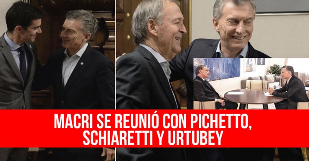 Macri se reunió con Pichetto, Schiaretti y Urtubey