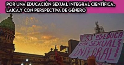 Por una educación sexual integral, científica, laica y con perspectiva de género