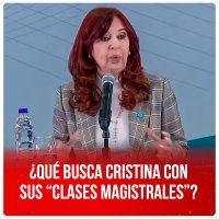 ¿Qué busca Cristina con sus “clases magistrales”?