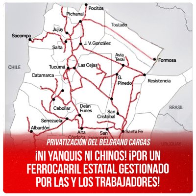 Privatización del Belgrano Cargas / ¡Ni yanquis ni chinos! ¡Por un ferrocarril estatal gestionado por las y los trabajadores!