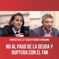 Proyecto de ley Schlotthauer-Giordano / No al pago de la deuda y ruptura con el FMI