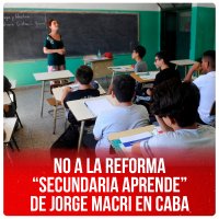 No a la Reforma “Secundaria Aprende” de Jorge Macri en CABA