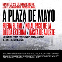Martes 23/11: Apoyamos marcha y acto contra el FMI en Plaza de Mayo