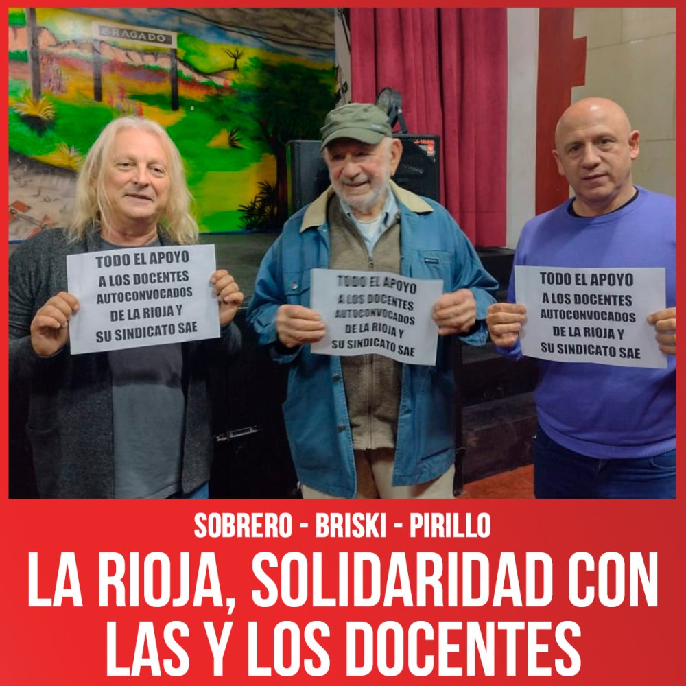 La Rioja, solidaridad con las y los docentes