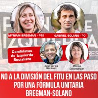 No a la división del FITU en las PASO / Por una fórmula unitaria Bregman-Solano