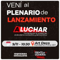 El 9 de noviembre / Sumate al plenario de A Luchar en Córdoba